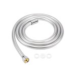 Flexible de douche pvc lisse 2 m anti - torsion 360� raccords laiton g1 / 2 - argent