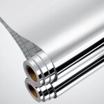 Flexible miroir mural adhesif papier peint argent� film adh�sif pour meuble 40�500cm r�sistant � l& 39 ...