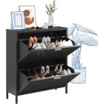 Flexispot meuble � chaussures en m�tal avec 2 abattants - conception avec trous da�ration et portes basculante ...