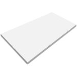 Plateau de bureau blanc rectangulaire - 120x60 cm - blanc