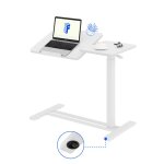 Flexispot table de lit mobile avec roues bureau r�glable plateau 80x40?cm table d?appoint pour chambre ...