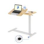 Flexispot table de lit mobile avec roues bureau r�glable plateau 80x40?cm table d?appoint pour chambre ...