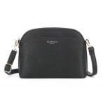 Sac bandoulire arrondi multi - poches femme - flora co paris - noir - synthtique