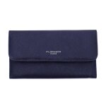 Porte - chquier portefeuille tout en un  rabat femme flora co paris - bleu marine