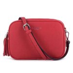 Sac camra bandoulire femme double zip frange - flora co paris - rouge fonc - synthtique