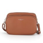 Flora and co - sac de ville en bandouli�re multipoches pour femme - camel