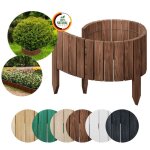 Floranica bordure flexible de parterre 40 x 100 cm brune cl�ture de jardin en bois en pin palissade