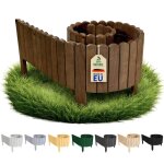 Floranica bordure de jardin en bois 10 x 200 cm brun fonc� flexible bordurette de pelouse rollborder ...