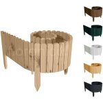 Floranica bordure de jardin flexible 10 x 200 cm non - trait� cl�ture de pelouse en bois palissade de ...