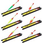 Flotteur de p�che - 6 pi�ces - bois de balsa - flottant - 360� pivotant