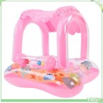 Flotteur de piscine pour b�b� - fafeicy - bateau - auvent pare - soleil uv - si�ge stable (trous jambes) ...