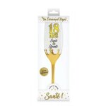 Flte  champagne mixte 18 ans - marque - modle - blanc - verre  pied - classique