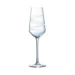 8 fltes  champagne en verre 21 cl intense - cristal darques