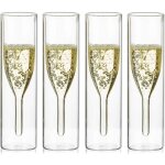 Fltes  champagne - non spcifi - double paroi - verre borosilicate - 4 pices - 115 ml