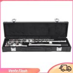 Flte professionnelle - dilwe - argent - acier rapide - pour dbutants et adultes - 67 cm