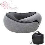 Flymart coussin voyage gonflable bureau / avion / voiture gris cuneary
