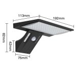 Lampe de scurit - folaya - dtecteur de mouvement - solaire - tanche - noir