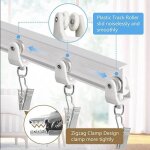 Tringle  rideau pliable - folaya - 5 m - flexible - fixation murale - systme robuste