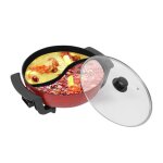 Fondue chinoise mandarin 6l 1300w twin hot pot 5 vitesse temp�rature r�glable appareil a fondue pour ...