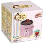Fondue au chocolat - bestron - pour 2 personnes - 25w - 10 piques et fourchettes - rose