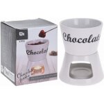 Fondue au chocolat - bg - 15 x 12 cm - porcelaine et inox - bol antiadhrent