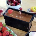 Fondue et raclette - cookut - 2 personnes - cologique - acier et bois - coffret cadeau