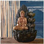 Fontaine bouddha hartha - l 27 x l 27 x h 40 cm - led