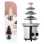 Fontaine � chocolat en acier inoxydable de 18l 170 w � quatre niveaux pour le chocolat chaud et les g�teaux ...