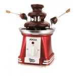 Fontaine  chocolat - jocca - rouge - socle en acier inoxydable - double fonction - veilleuse