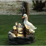 Fontaine danimaux - non sp�cifi� - canard - solaire - d�coration de jardin - cascade lumineuse