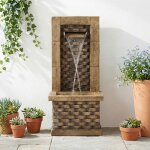 Fontaine debout style antique 230v cascade eau conception porte carr�e id�ale pour jardin �tang & patio ...