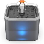 Distributeur deau - fontaine  eau pour chat chien 2 l - silencieux - filtre remplaable - gris
