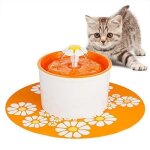 Fontaine  eau pour chat chien fleur avec filtre 16l bol distributeur deau silencieuse hyginique pour ...