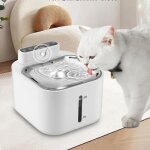 Fontaine  eau sans fil pour chat chien 4l avec detecteur de mouvement distributeur eau automatique a ...