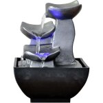 Fontaine d?intérieur - folaya - boro cascade zen - h 18cm - argent - Éclairage led coloré Fontaine d?intérieur - folaya - boro cascade zen - h 18cm - argent - Éclairage led coloré