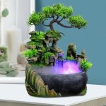 Fontaine dintrieur avec clairage led fontaine de table salon bureau cascade desktop bonsai ornament ...