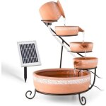 Fontaine de jardin - blumfeldt - fontaine cascade solaire - 5 étages - pompe 200 l / h - led - fontaine ... Fontaine de jardin - blumfeldt - fontaine cascade solaire - 5 étages - pompe 200 l / h - led - fontaine ...
