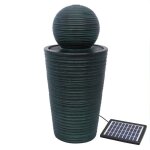 Fontaine de jardin - non spécifié - boule ronde - résine noire - solaire - 7m câble dalimentation Fontaine de jardin - non spécifié - boule ronde - résine noire - solaire - 7m câble dalimentation