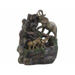 Fontaine lumineuse dcorative - lphants - marron - 315x265x172mm - intrieur - lectrique