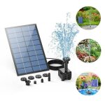 Fontaine solaire - autrement - pompe de fontaine exterieure de jardin - 6 buses - blanc