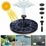 Fontaine solaire pour bassin - zor� - 14 w - 150 l / h - 70 cm max - 4 buses - flottante - diam�tre 16 ...