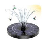 Fontaine solaire extrieur 1. 4w pompe bassin solaire avec buse double couche pour bain doiseau tangpiscine ...