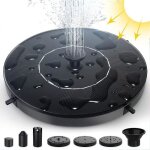 Fontaine solaire extrieur - pompe  eau 1. 4w - 7 styles de fontaine - noir
