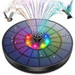 Fontaine solaire ext�rieur cascade led color�es 5. 5w - - 7 buses pompe solaire pour bassin - fontaine ...