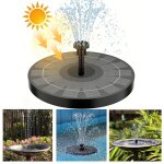 Fontaine solaire ext�rieur flottante 3. 5w pompe bassin solaire avec 6 buses pour bain doiseaux aquarium ...