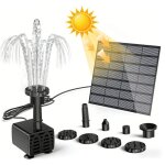Fontaine solaire ext�rieure jardin 2026 nouveau ? diy pompe 6 buses ? abreuvoir oiseaux �tangs patio ...