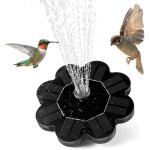 Fontaine solaire - p�tale - 4 buses - sans �lectricit� - d�coration de jardin
