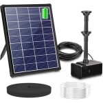 Fontaine solaire avec pompe de bassin - 6w et batterie 3000mah - pour ext�rieur