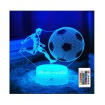 Lampe de nuit 3d - football - multicolore - led - pour enfants 6 - 10 ans