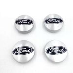 Ford lot de 4 ford logo 54mm argent centre de roue cache moyeu jante emblme jantes insigne cache - moyeux ...
